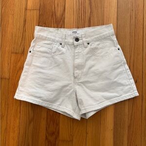 Cotton On Women's Cream High Waist Denim Shorts
